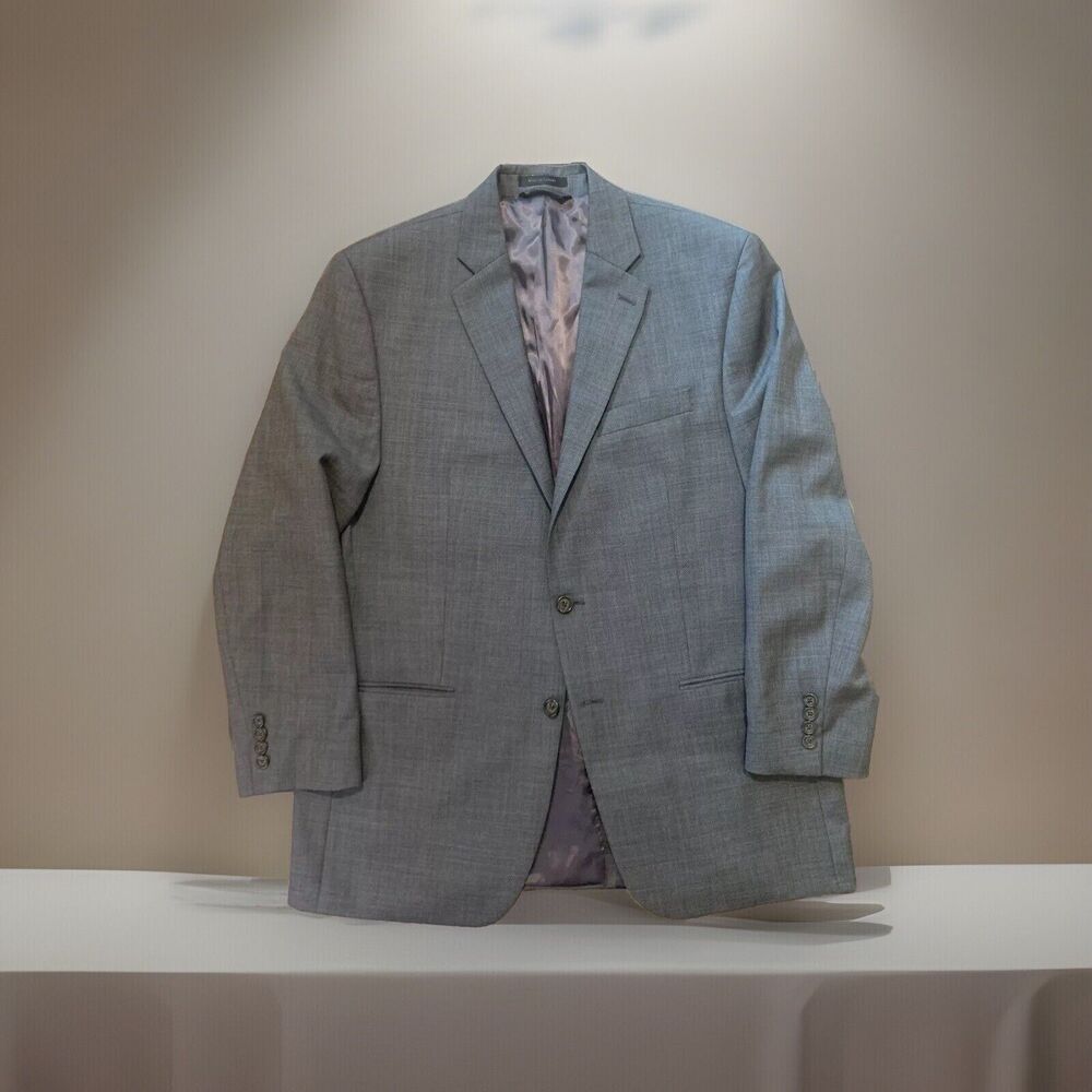 Lauren Ralph Lauren Sports Coat Blazer Mens Size 44L Gray Wool 2 Button‎